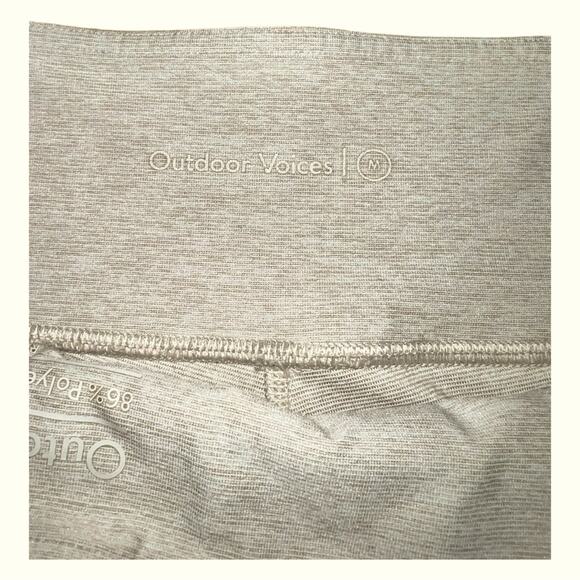 Outdoor Voices Warm Up Leggings Size Medium 7/8 Oatmeal - Picture 6 of 7